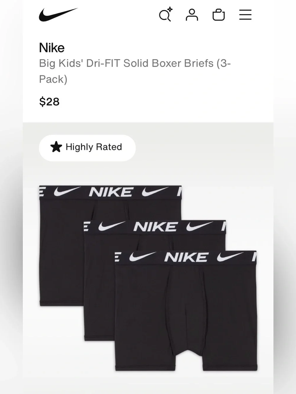 Nike Boys’ Dri-FIT Boxer Briefs Underwear - GUC - 18/20 13-15 years  10 pair